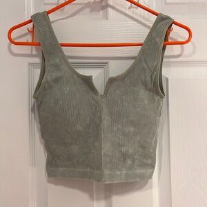 Altar'd State Intimates Ribbed V Neck Cropped Tank Top